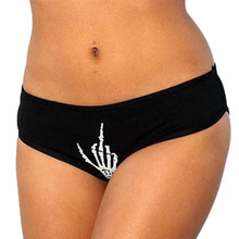 Women Funny Lingerie G-string Briefs Underwear Panties T string Thongs Knickers Skull Printed Sexy ropa interior femenina 2024 - buy cheap