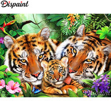 Алмазная 5D картина «Семейный пейзаж тигра», A10088 2024 - купить недорого