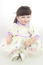 NPK-muñecas de juguete de rapunzel de silicona para niñas, muñecas de princesa con bonito vestido, regalo de cumpleaños, 55cm 2024 - compra barato