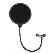 Professional 6-Inch Clamp On Microphone Pop Filter Bilayer Recording Spray Guard Double Mesh Screen Windscreen Studio Clip 2024 - buy cheap