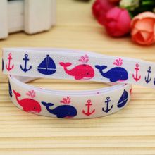 Diadema elástica con estampado de la Marina FOE de 5/8 pulgadas, bandana con pliegues, cinta para el pelo, decoración artesanal, venta al por mayor, OEM H4923 2024 - compra barato