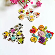 50Pcs Fashion Bulk Mix insect Wooden Buttons Sewing Accessories Decoration Buttons Handmade Scrapbooking Craft DIY 2024 - buy cheap