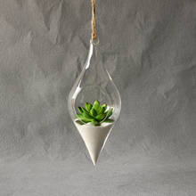 Hanging Glass Vase Hanging Terrarium Hydroponic Plant Flower Clear Container Indoor Hanging Vase Home Decor 2024 - buy cheap