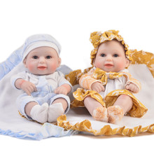 Fashion 11 Inch Mini Doll Reborn Babies Full Silicone Body  Newborn Dolls Realistic Boy Baby Toys Children Christmas Gifts 2024 - buy cheap