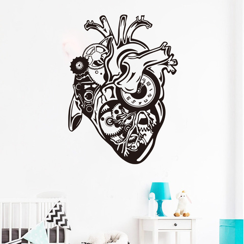 Steampunk Mechanical Heart Motor Engine Wall Decal Art Vinyl Home Decor Living Room Stickers U815 In An With Delivery Comparison Specifications Photos And - Vinyl Room Decor Stickers