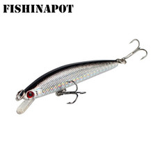 FISHINAPOT 1PCS Laser Minnow 8g/8.5cm  Fishing Lure 3D Eyes Artificial Hard Crankbait Isca Wobblers 6# Hooks Fishing Tackle 2024 - купить недорого