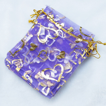 Wholesale 100pcs Purple Organza Bag 20x30cm Big Wedding Cosmetics Toys Jewelry Packaging Bags Cute Drawstring Pouch Gift Bag 2024 - buy cheap