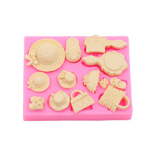 Hat bag bag combing sugar cakes silicone mold handmade chocolate baking mold cake dessert decoration gadget DIY baking mold 2024 - buy cheap