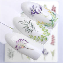 WUF 2020 новый дизайн, цветная трава, водные переводные наклейки, наклейки для дизайна ногтей, сделай сам, модные обертывания, маникюрные инструменты 2024 - купить недорого