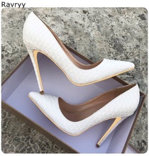White Woman high heels stone pattern sexy pump female party dress shoes stiletto pointed toe thin heel slip-on single shoes 2024 - buy cheap