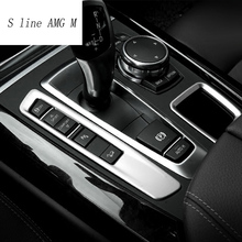 Car Styling Central Handbrake Auto H Button Left side storage box Decorative Cover Trim for BMW X5 X6 F15 F16 auto Accessories 2024 - buy cheap