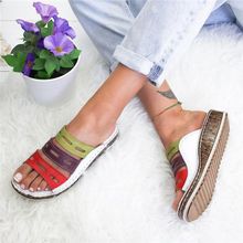 Zapatillas verano mujeres sandalias cuñas Flip Flop zapatillas alta calidad exterior Casual señoras Zapatos Mujer 2024 - compra barato