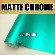 Premium Matte Satin Chrome Robin Egg Blue Vinyl Wrap Roll Bubble Free Car Body Wrap Film 2024 - buy cheap