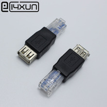 Штепсельная Вилка RJ45 1 шт., разъем USB AF типа A, гнездовой разъем адаптера LAN, сетевой Ethernet штекер маршрутизатора 2024 - купить недорого