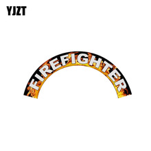 YJZT 14.4CM*6.4CM Creative Firefighter In Flames Decal PVC Car Sticker 12-0717 2024 - buy cheap