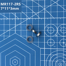 Rodamiento de MR117-2RS de alta calidad, 10 Uds., 7x11x3mm, rodamientos de bolas MR117RS en miniatura, rodamiento sellado azul MR117 2RS, Envío Gratis 2024 - compra barato