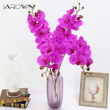 Искусственные цветы, орхидеи 4 цвета, на ощупь, Искусственные бабочки, орхидеи, Искусственные Свадебные украшения, праздничный Декор для дома 2024 - купить недорого