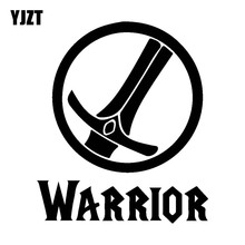 Yjzt decalque de vinil com faca guerreira, adesivo de carros preto e prata 12.7cm * 14.9cm 2024 - compre barato