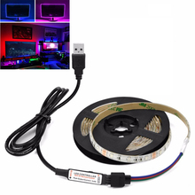 Tira de luces LED de alimentación USB SMD 2835, cinta de decoración de escritorio de Navidad para iluminación de fondo de TV, 5V, 50CM, 1M, 2M, 3M, 4M, 5M 2024 - compra barato
