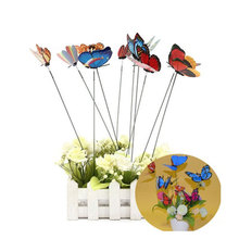 10pcs Butterfly Shaped On Stick Garden Vase Lawn Craft Art Plant Decoration 2024 - buy cheap