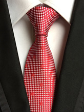 Top Designer Tie 8cm Gentlemen Formal Necktie Red Pink Checkers Grids with Personality Pattern 2024 - buy cheap
