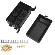 1PC 6 Way Fuse Relay Holder Box Socket with 41pcs Terminals for Auto Car SUV Off-Road Pickup Truck 2024 - buy cheap
