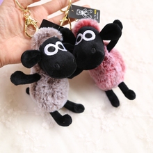 wholesale 10pcs 15cm cartoon sheep plush little bag key chain hanging pendant high quality stuffed toy girl gift 2024 - buy cheap