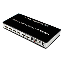 HDMI-Compatible Switch Switcher 5x1 HD Audio Extractor 4Kx2K 3D ARC Audio EDID setting 7.1CH/ADV/2CH 2024 - buy cheap