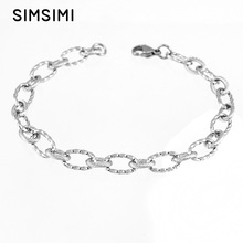 Simsimi fashion Stainless steel jewelry Bracelet twist rolo cable chain DIY jewelry bracelet for women wholesale 1pcs 2024 - buy cheap