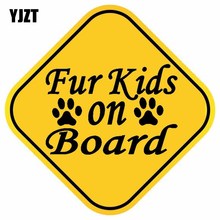 YJZT-pegatina de advertencia para coche, 14,6 CM x 14,6 CM, de piel, para niños, Impresión de PVC para perro, 12-40182 2024 - compra barato