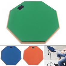 12 Inch Rubber Wooden Dumb Drum Practice Training Drum Pad for Jazz Drums Exercise with 3 Colors Optional 2024 - buy cheap