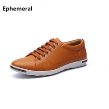 Masculino sapatos de renda de couro de vaca marca casual fundo grosso homem apartamentos ao ar livre branco preto amarelo vermelho tamanho máximo 48-38 baixo topo 2017 2024 - compre barato