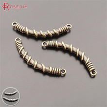 Barra arqueada de aleación de Zinc y bronce antiguo para pulsera, accesorios de joyería Diy, 50 Uds., 30MM, 29544 2024 - compra barato