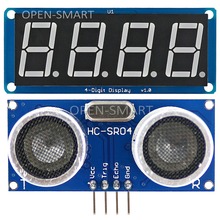 HC-SR04 Ultrasonic Sensor Kit Distance Measuring Module + 0.56 Inch Decimal Point 4-Digit Display Module Compatible for Arduino 2024 - buy cheap