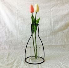 Украшение для дома, ваза, абстрактные черные линии, минималистическая абстрактная железная ваза, высушенные цветочные стеллажи для вазы, скандинавские украшения 2024 - купить недорого