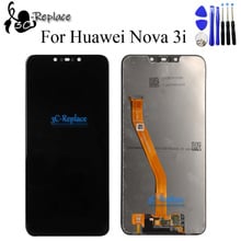 Tela lcd sensível ao toque para huawei, display lcd preto, 6.3 polegadas, peça de reposição 2024 - compre barato