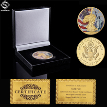2017 USA Gold/Silver Challenge Coin Lady Statue of Liberty Great Seal of USA Coins W/ Luxury Box 2024 - buy cheap