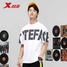 Xtep Men's Short Sleeve 2019 Summer New Casual Letter Male Fashion T Shirt Men's Top 881229019130 2024 - buy cheap