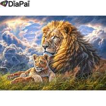 DIAPAI 5D DIY Diamond Painting 100% Full Square/Round Drill "Animal lion" Diamond Embroidery Cross Stitch 3D Decor A21821 2024 - buy cheap