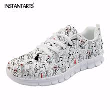 INSTANTARTS Outdoor Lightweight Running Shoes Cartoon Cat with Music Note Print Sneakers Girls Boys Athletic Sport Shoes Women 2024 - buy cheap