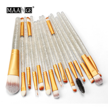 MAANGE 15 Pcs Makeup Brushes Set Crystal Handle Brush Cosmetic Powder Eye Shadow Blush Beauty Pincel Maquiagem Make Up Brush Kit 2024 - buy cheap