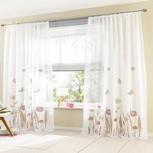 Moden Pastoral printed curtains Semi-shading Screening Panel Tulle for Living Room Bedroom Window Treatment Roman Curtain 2color 2024 - buy cheap