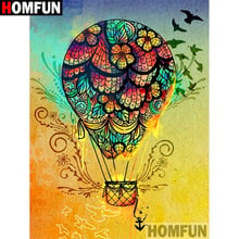 HOMFUN 5D Diamond Painting Full Drill Diamond Embroidery "hot air balloon" Picture Of Rhinestone Handmade Home Decor A20020 2024 - buy cheap