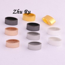 ZHU RU-colgante de cobre ovalado para decoración, 20 unidades, 12x5,5x6x0,5mm, sección transversal, llavero 2024 - compra barato
