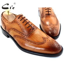 Мужские туфли-броги cie, коричневые кожаные классические туфли ручной работы с круглым носком, оксфорды, No.OX208 2024 - купить недорого