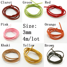 Nova Promoção 3mm resultados da Jóia cores U pick-Coreano Suede Cord 4 m/lote Tópico Cordas para Colar DIY & pulseira PS-FXU001 2024 - compre barato