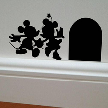 Pegatina de vinilo de Mickey y Minnie para la pared del hogar, decoración con ratón 3D para la habitación de los niños o la sala de estar 2024 - compra barato