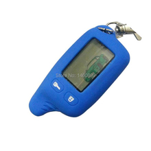 2-way TW-9010 LCD Remote Control Keychain +Blue Silicone Case for Russia Two way car alarm Tomahawk TW9010 D700 D900 lr950 S-700 2024 - buy cheap