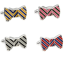 Free shipping new arrival Fashion Cuff Link anti-oxidation copper novelty bow tie design wedding cufflink wholesale&retail 2024 - buy cheap