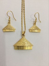 handmade   BAG P house endan Necklaces Earrings  Gold Color PNG Jewellery Set Papua New Guinea Wedding party women girls gifts 2024 - buy cheap